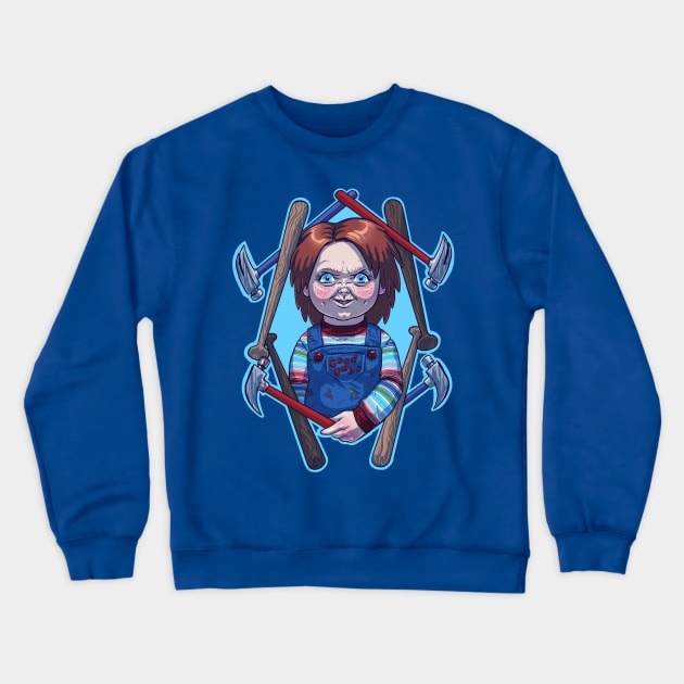 BAD GUY CHUCKY Crewneck Sweatshirt by EYESofCORAL